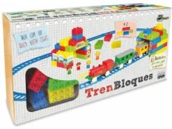 Tren Eléctrico Infantil Con Bloques De Construccion Pequetren 2002