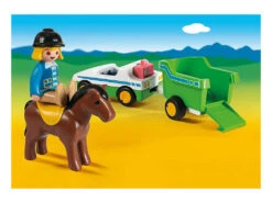 Playmobil 1,2,3 Coche Con Remolque De Caballo Playmobil 70181 -Mejor Juguetería Tienda 1999950878g02