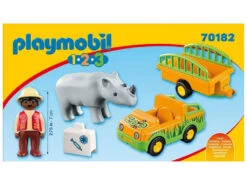 Playmobil 1,2,3 Vehiculo Del Zoo Con Rinoceronte Playmobil 70182 -Mejor Juguetería Tienda 1999950882g02