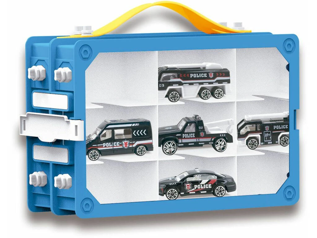 Maletín Portacoches Para 18 Vehículos Incluye 5 Coches 3 Maletín Portacoches Para 18 Vehículos Incluye 5 Coches