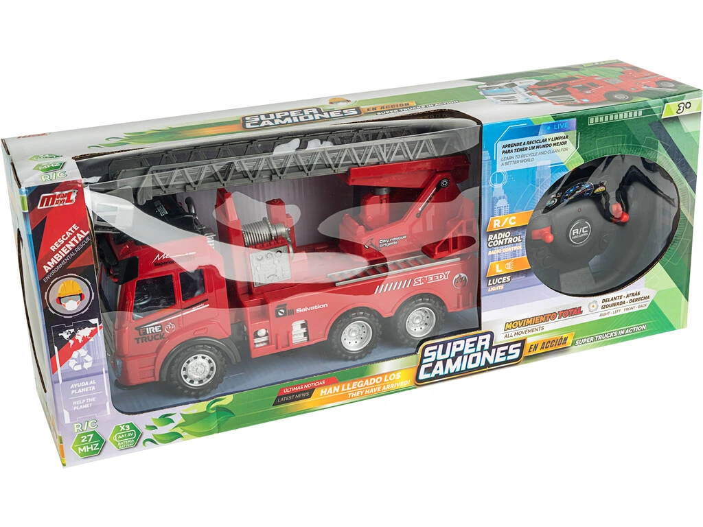 Radio Control Camión Bomberos Con 4 Funciones 4 Radio Control Camión Bomberos Con 4 Funciones - Imagen 2
