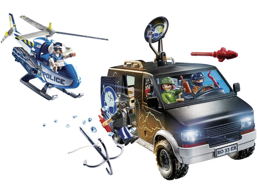 Playmobil City Action Helicóptero De Policía Persecución Del Vehículo Huido 70575 4 Playmobil City Action Helicóptero De Policía Persecución Del Vehículo Huido 70575 - Imagen 2
