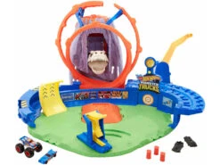 Hot Wheels Monster Trucks Estadio Con Volcán Y T-Rex Mattel GYL14