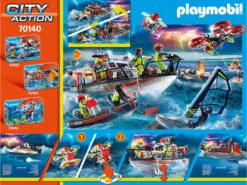 Playmobil Rescate Marítimo Operación Lucha Contra Incendios Con Yate De Rescate 70140 -Mejor Juguetería Tienda 1999962507g02