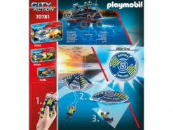 Playmobil Policía Paracaídas Persecución Del Vehículo Anfibio 70781 -Mejor Juguetería Tienda 1999962596g02