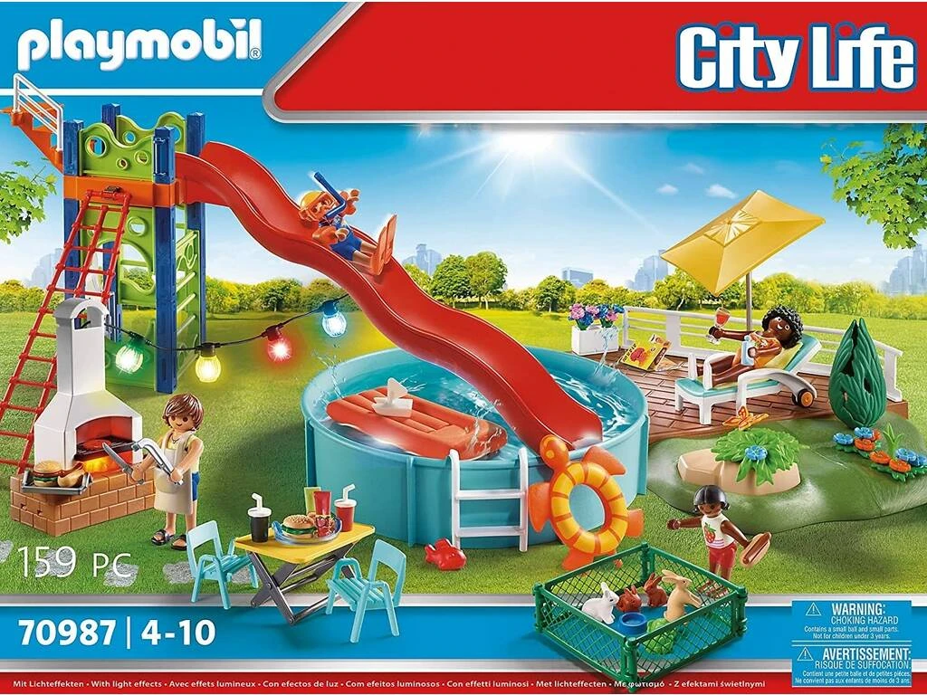 Playmobil Casa Moderna Fiesta En La Piscina Con Tobogán 70987 9 Playmobil Casa Moderna Fiesta En La Piscina Con Tobogán 70987 - Imagen 7
