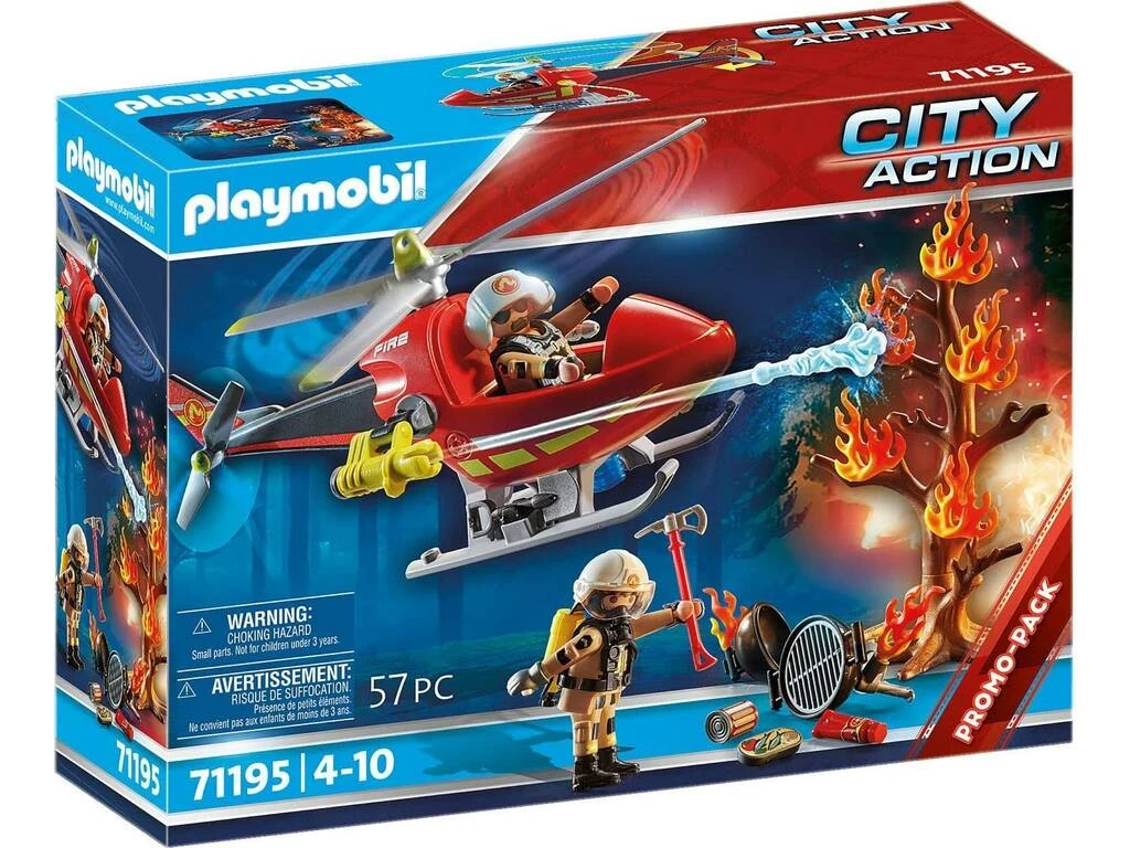 Playmobil Helicóptero De Bomberos 71195 3 Playmobil Helicóptero De Bomberos 71195