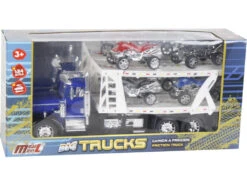Vehículo Camión Portacoches Surtido Con 2 Camionetas Y 2 Quad 47x17x12cm 17 Vehículo Camión Portacoches Surtido Con 2 Camionetas Y 2 Quad 47x17x12cm -Mejor Juguetería Tienda 21550g01