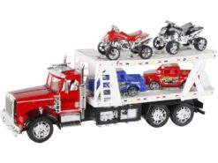 Vehículo Camión Portacoches Surtido Con 2 Camionetas Y 2 Quad 47x17x12cm 13 Vehículo Camión Portacoches Surtido Con 2 Camionetas Y 2 Quad 47x17x12cm -Mejor Juguetería Tienda 21550g04