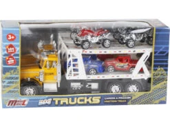 Vehículo Camión Portacoches Surtido Con 2 Camionetas Y 2 Quad 47x17x12cm 16 Vehículo Camión Portacoches Surtido Con 2 Camionetas Y 2 Quad 47x17x12cm -Mejor Juguetería Tienda 21550g07