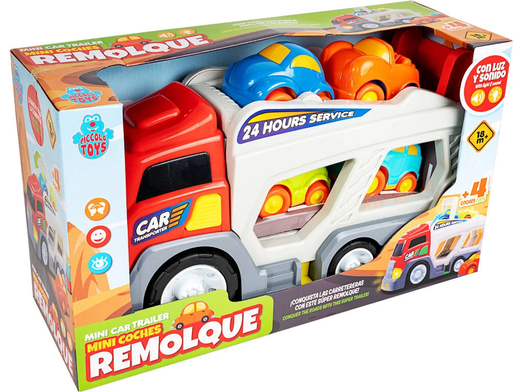 Camión Transporte De Juguete Con 4 Coches 3 Camión Transporte De Juguete Con 4 Coches